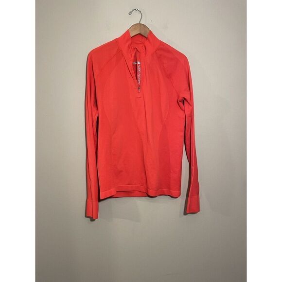 Sweaty Betty 1/4 Zip Pullover Top Women’s 14 Running Stretch Orange Red - Picture 2 of 7